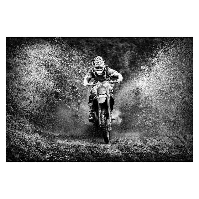 Fotobehang Motocross In The Mud