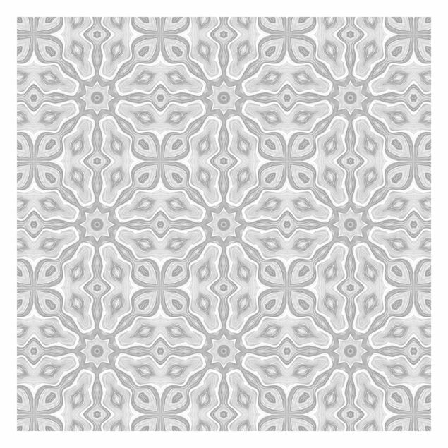 Fotobehang Pattern In Gray And Silver With Stars