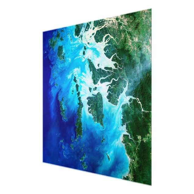 Glasschilderijen NASA Picture Archipelago Southeast Asia