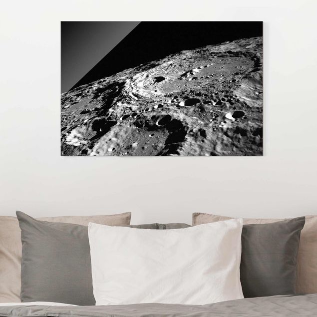 Glas Magnetboard NASA Picture Moon Crater