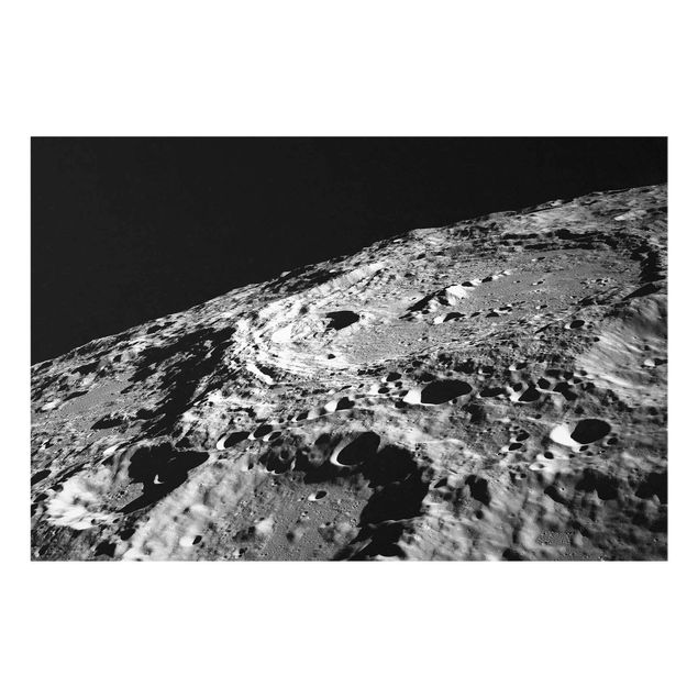 Glasschilderijen NASA Picture Moon Crater