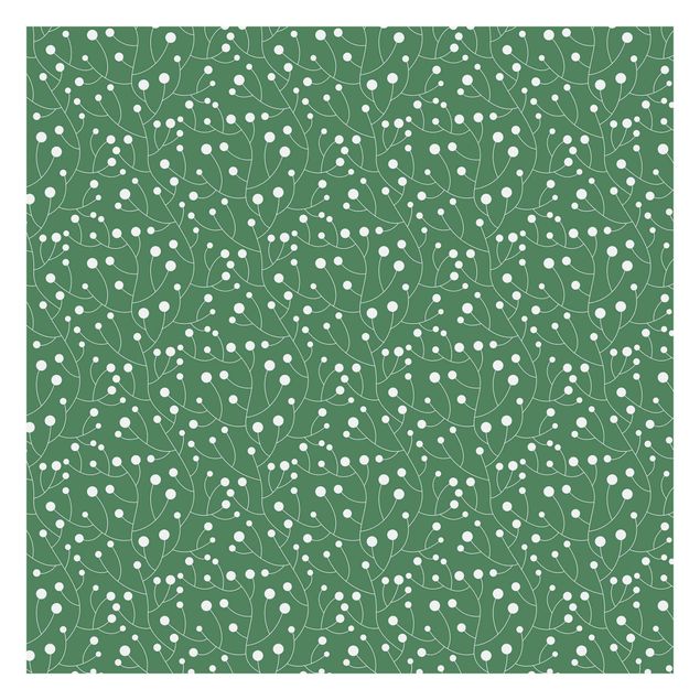 Fotobehang Natural Pattern Growth With Dots On Green