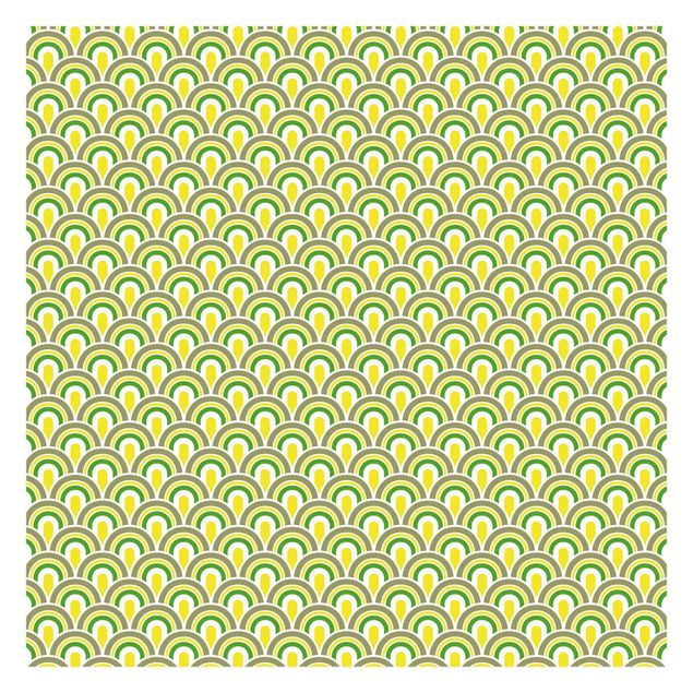 Patroonbehang No.TA99 Retro Pattern Green-Yellow