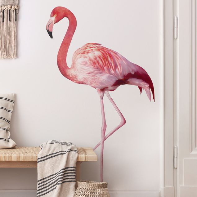 Muurstickers No.yk21 pink flamingo