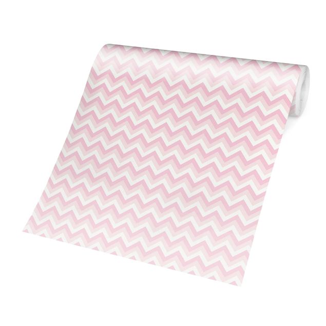 Patroonbehang No.YK37 Zigzag Pattern Light Pink