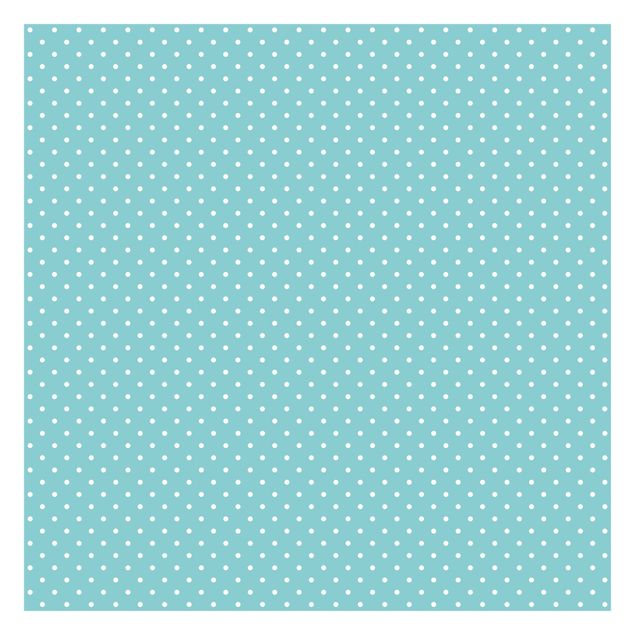 Patroonbehang No.YK55 White Dots On Turquoise