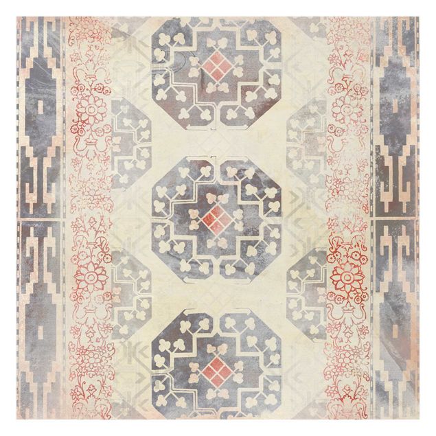Fotobehang Persian Vintage Pattern In Indigo IV