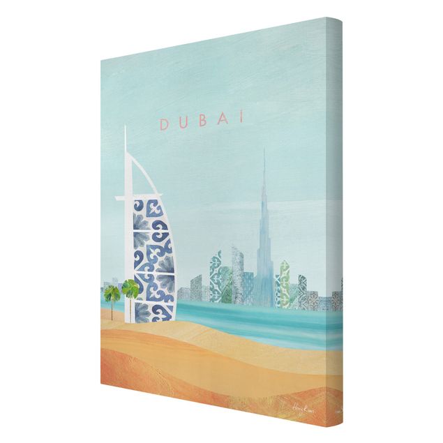 Canvas schilderijen - Travel poster - Dubai