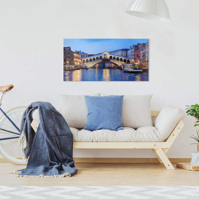 Canvas schilderijen Rialto Bridge In Venice