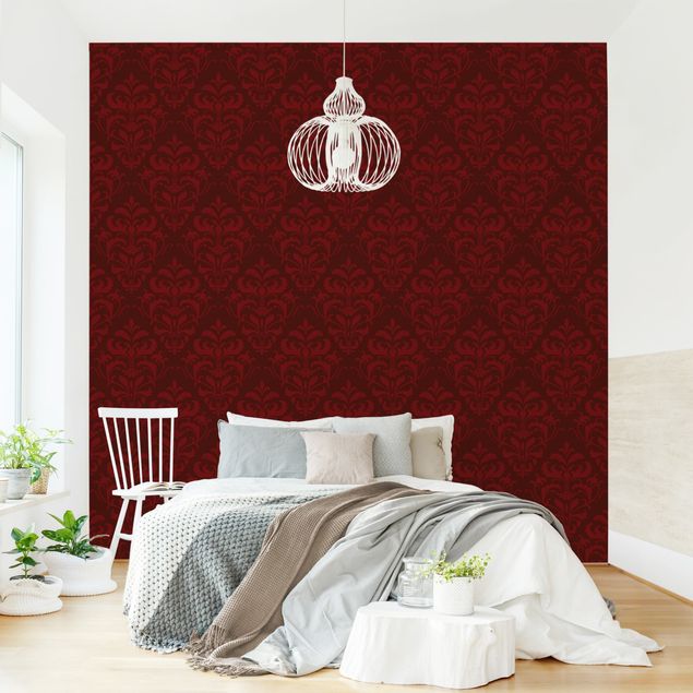 Patroonbehang Red French Baroque