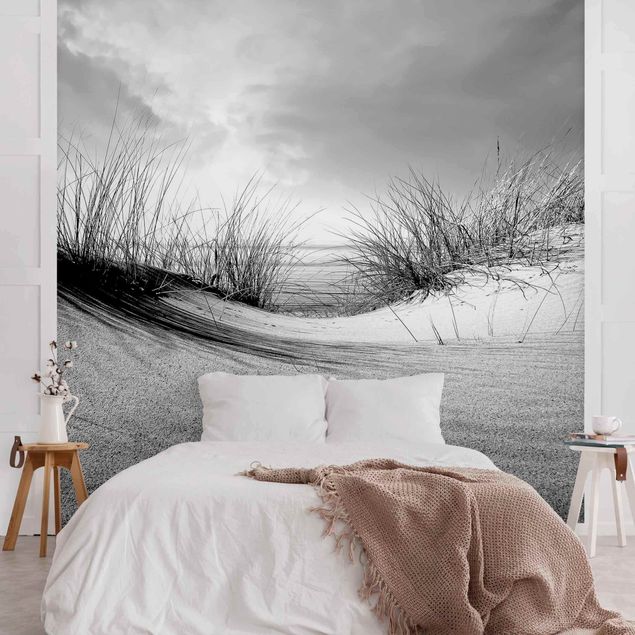 Fotobehang Sand Dune Black And White