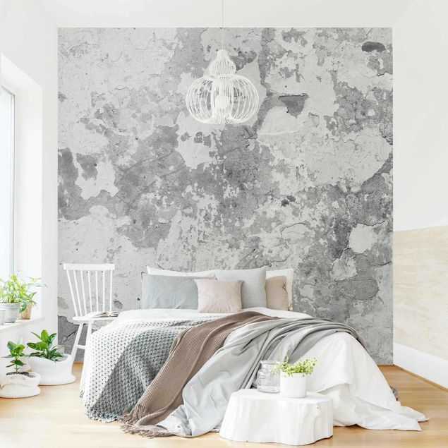 Fotobehang Shabby Wall In Grey