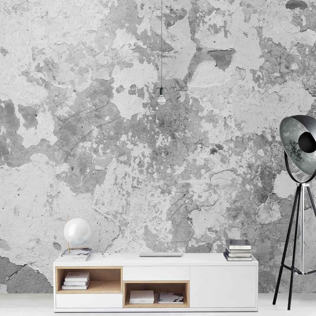 Fotobehang Shabby Wall In Grey