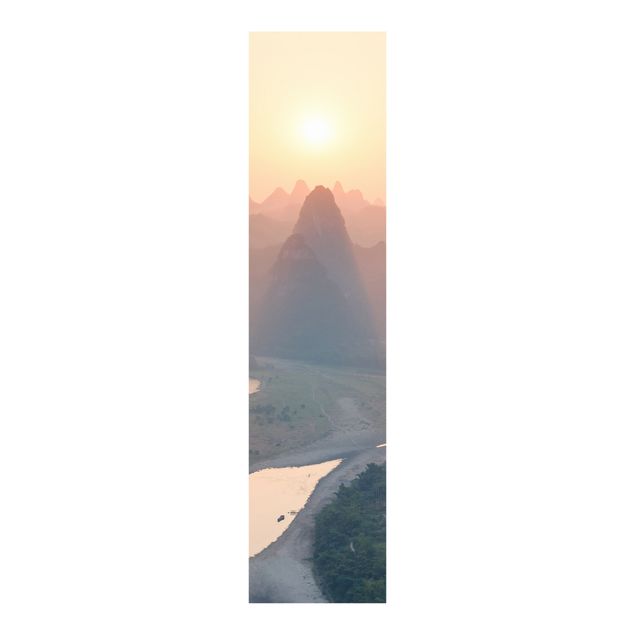 Schuifgordijnen Sunrise In Mountainous Landscape