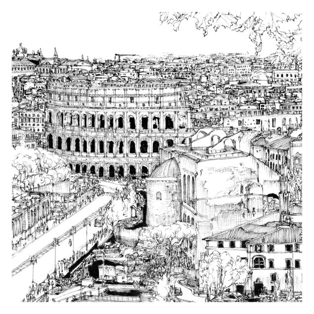 Fotobehang City Study - Rome