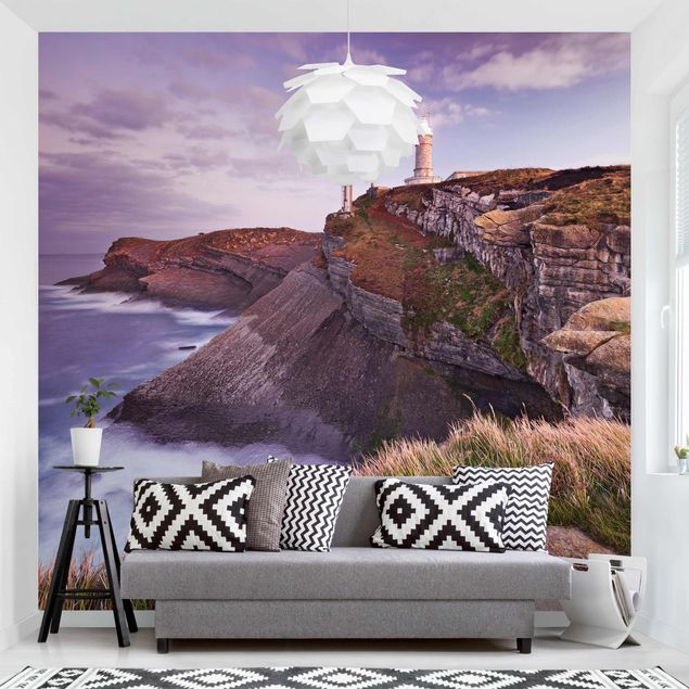 Fotobehang Cliffs And Lighthouse
