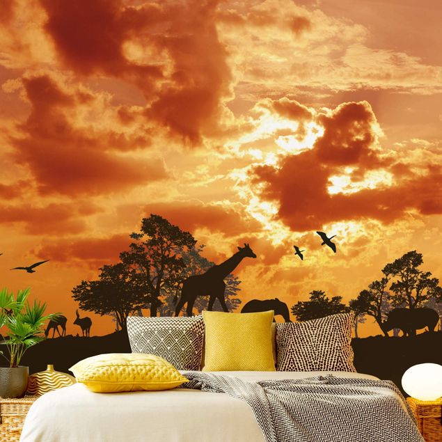 Fotobehang Tanzania Sunset