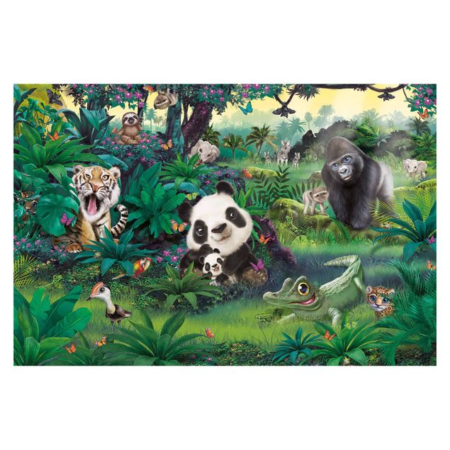 Fotobehang Animal Club International - Jungle With Animals