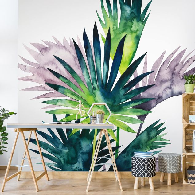 Fotobehang Exotic Foliage - Fan Palm