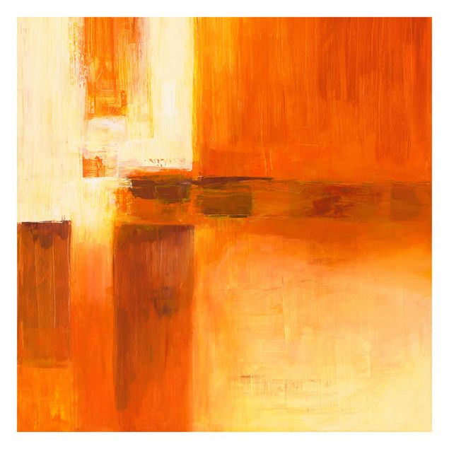 Fotobehang Petra Schüßler - Composition In Orange And Brown 01