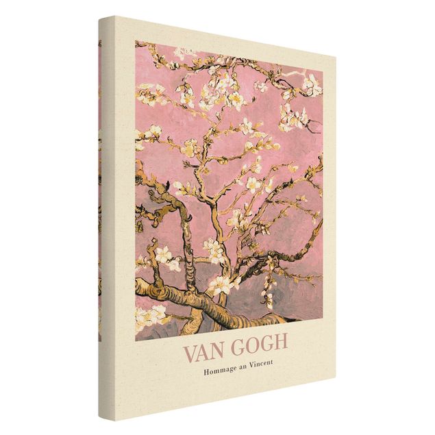 Natuurlijk canvas schilderijen Vincent van Gogh - Almond Blossom In Pink - Museum Edition