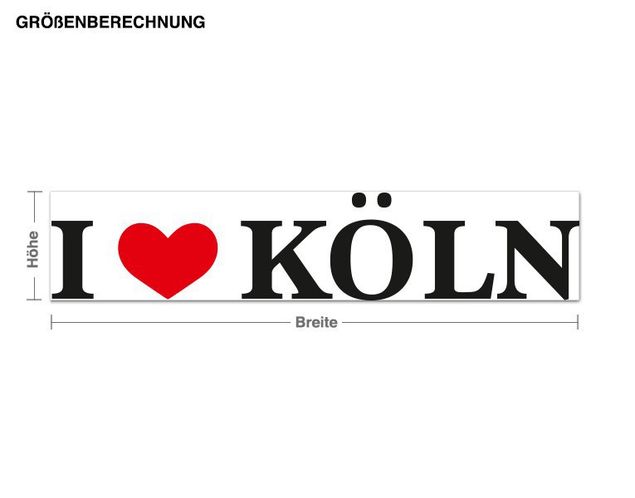 Muurstickers Duitsland I Love Köln