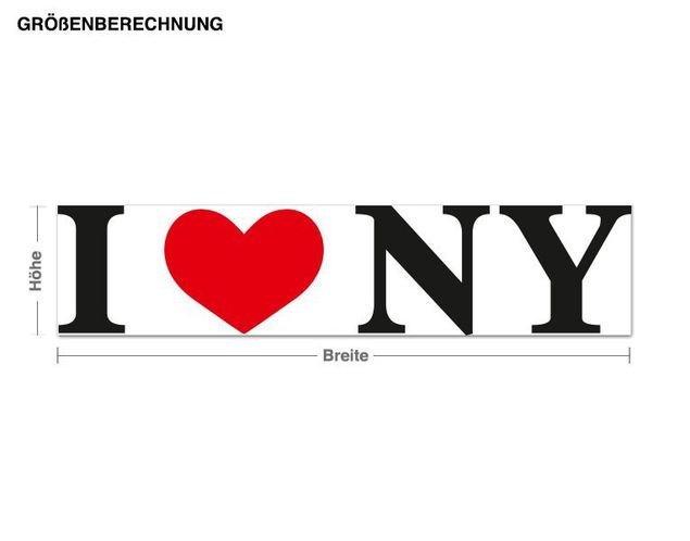 Muurstickers New York I Love NY