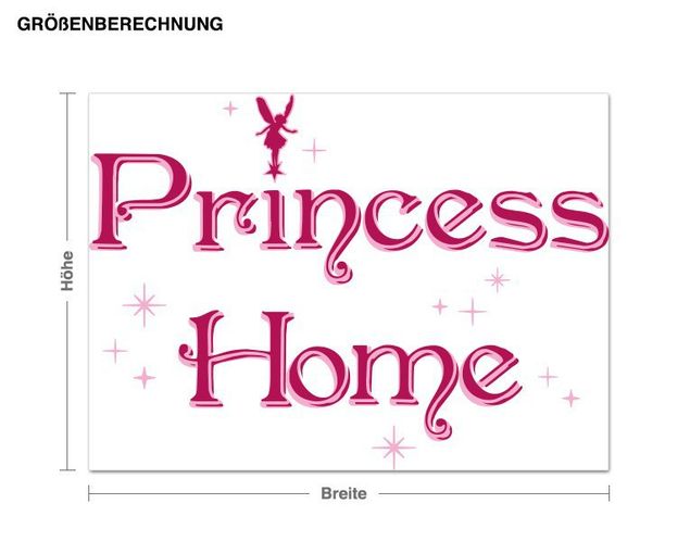Muurstickers prinses Princess Home