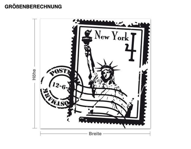 Muurstickers New York Stamp New York
