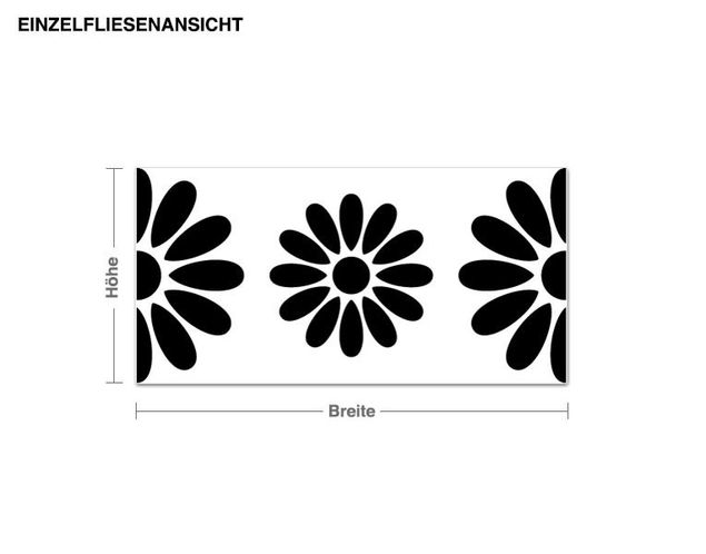 Muurstickers natuur Tile Sticker Flower Border (20 Pieces)