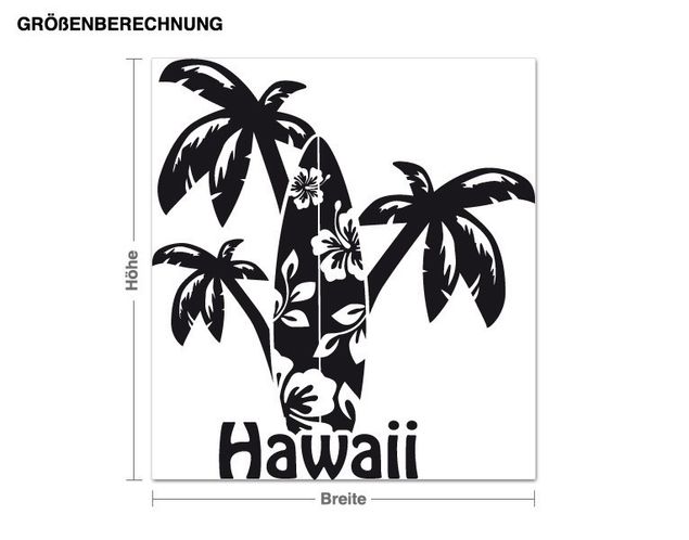 Muurstickers palms Hawaii Palm Trees