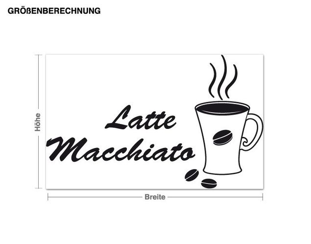 Muurstickers koffie Macchiato