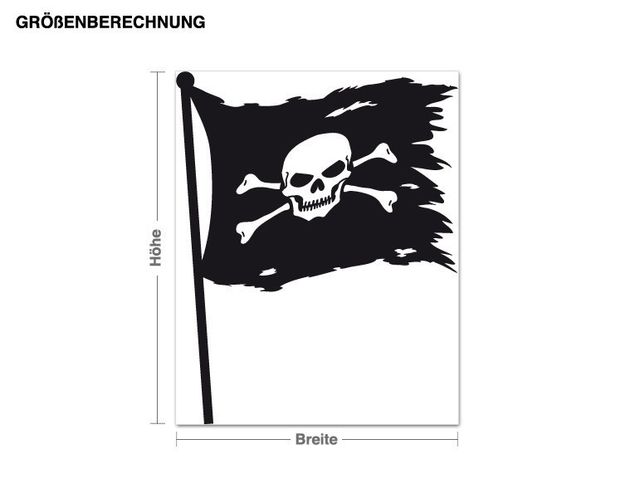 Muurstickers piraten Pirate Flag