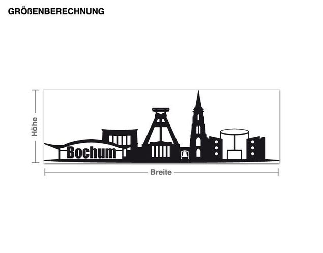 Muurstickers métropole Skyline Bochum