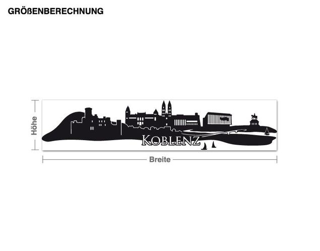 Muurstickers métropole Skyline Koblenz