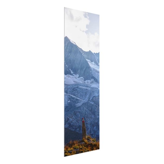 Glasschilderijen Marked Path In The Alps