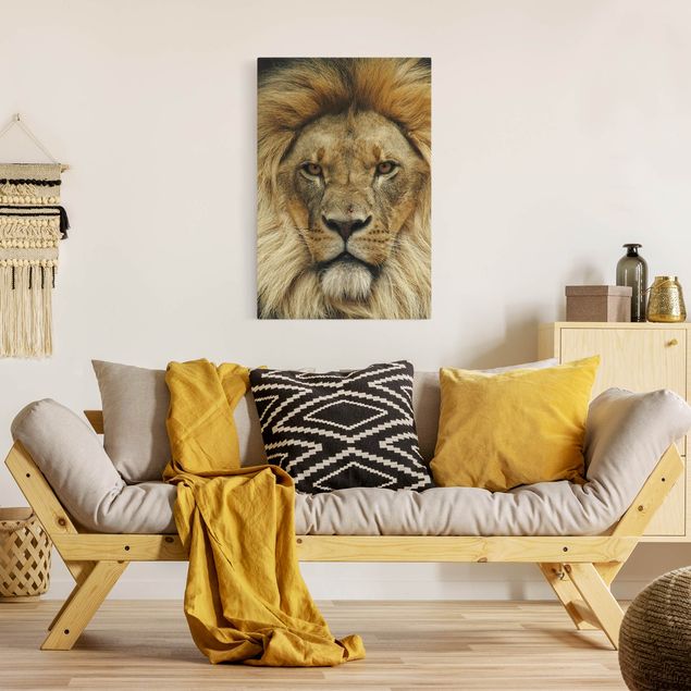 Natuurlijk canvas schilderijen Wisdom of Lion