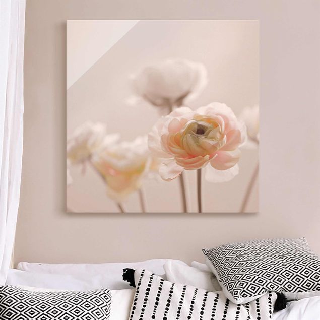 Glas Magnetboard Delicate Bouquet Of Light Pink Flowers