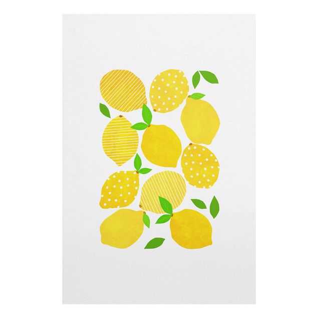 Glasschilderijen Lemon With Dots