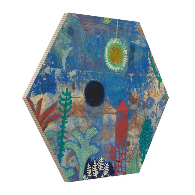 Hexagons houten schilderijen Paul Klee - Sunken Landscape