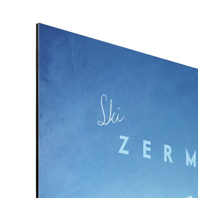 Aluminium Dibond schilderijen Travel Poster - Zermatt