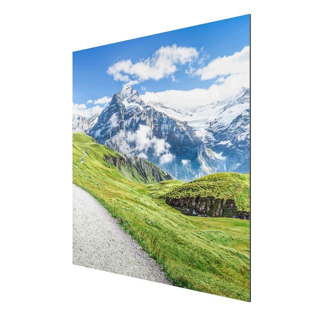 Aluminium Dibond schilderijen Grindelwald Panorama