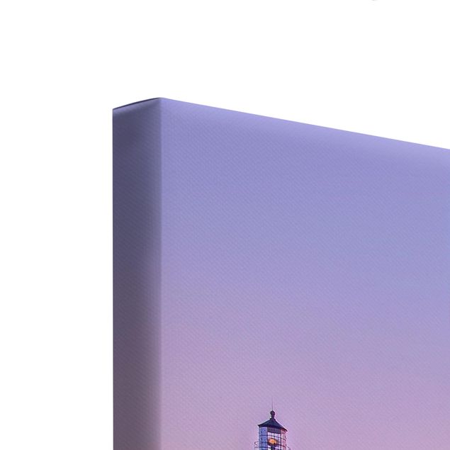 Canvas schilderijen - 3-delig Lighthouse In The Morning
