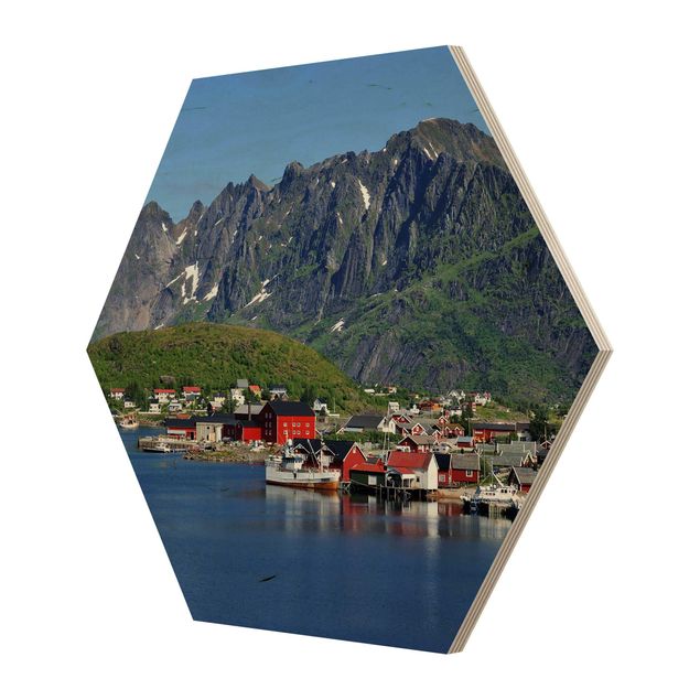 Hexagons houten schilderijen Finnmark