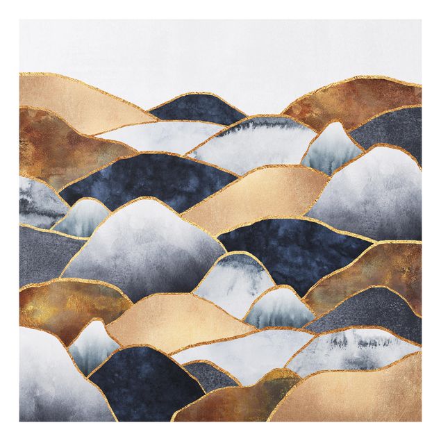 Forex schilderijen Golden Mountains Watercolour