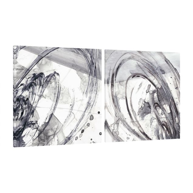 Canvas schilderijen - 2-delig  Sonar Black And White Set I