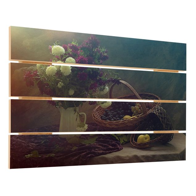 Houten schilderijen op plank Still Life With Vase