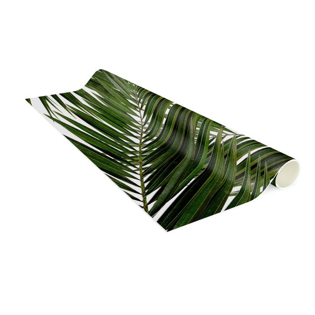 Vloerkleden groen View Through Green Palm Leaves
