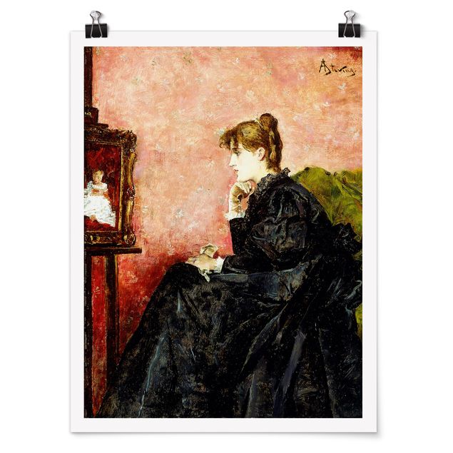 Posters Alfred Stevens - Lady in Black