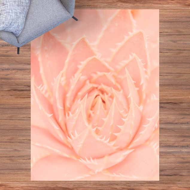 tapijt modern Light Pink Floral Magic Agave